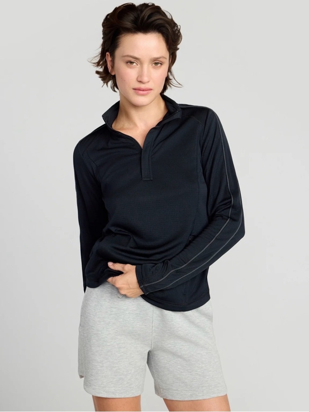 Women’s XXL Black Mondetta Run Active 1/4 Zip Top #run #walk #outdoors #classic